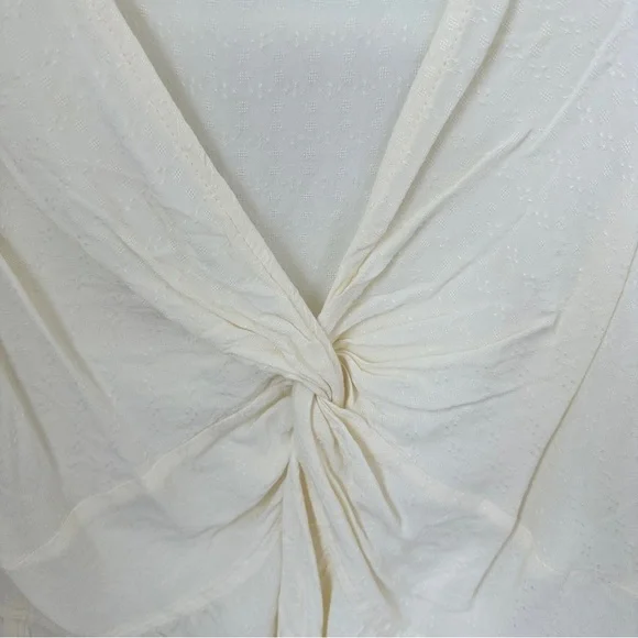 American Eagle Outfitters Cream Tie Front Sleeveless Tank Size Small - Picture 4 of 9